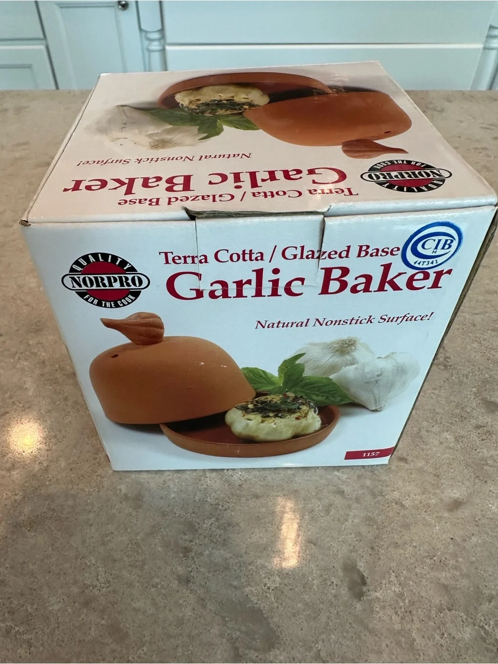 🧄 New in Original Box – Norpro Terra Cotta Garlic Baker #1157